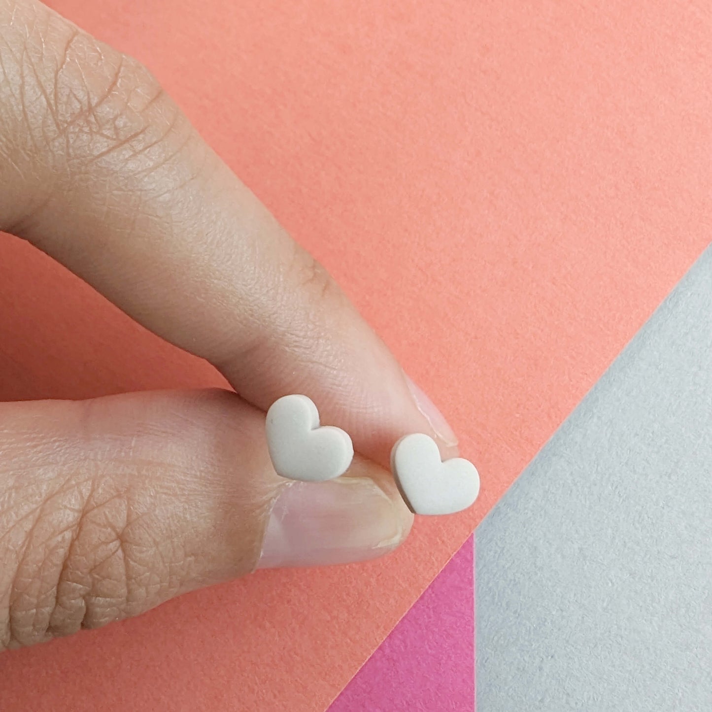 Micro Heart Studs - All Colours