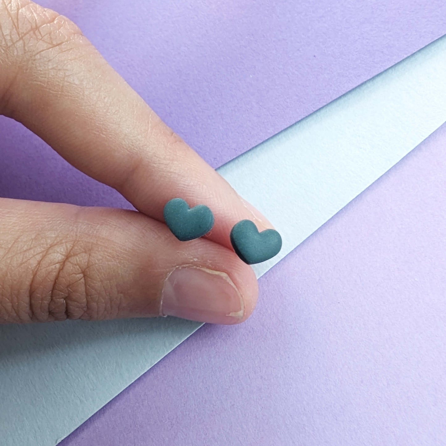 Micro Heart Studs - All Colours