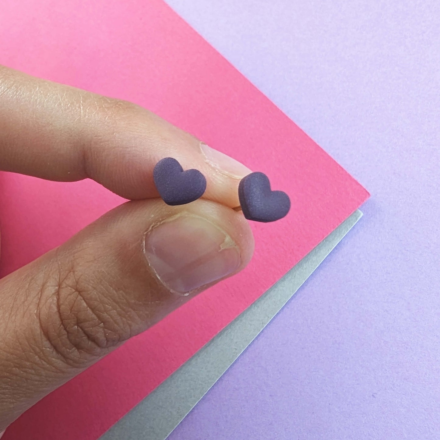 Micro Heart Studs - All Colours