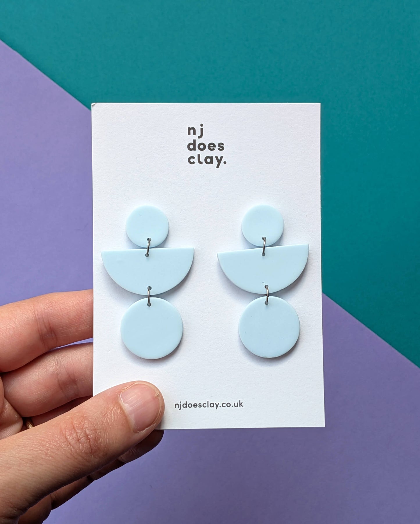 Seconds - Light Blue Geo Dangles