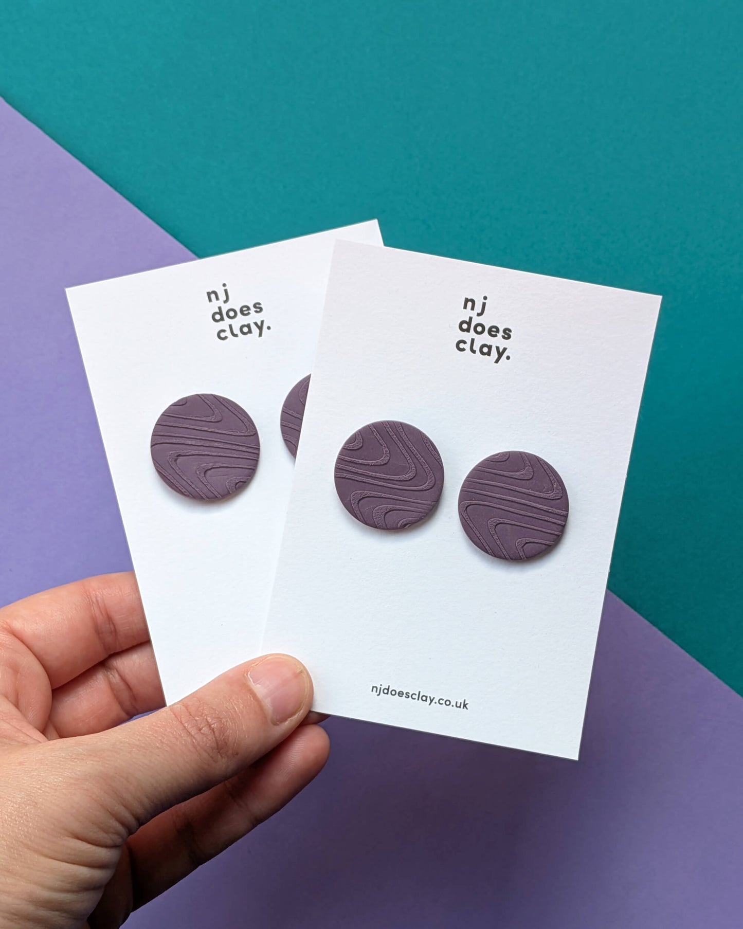 Seconds - Galaxy Statement Studs in Purple