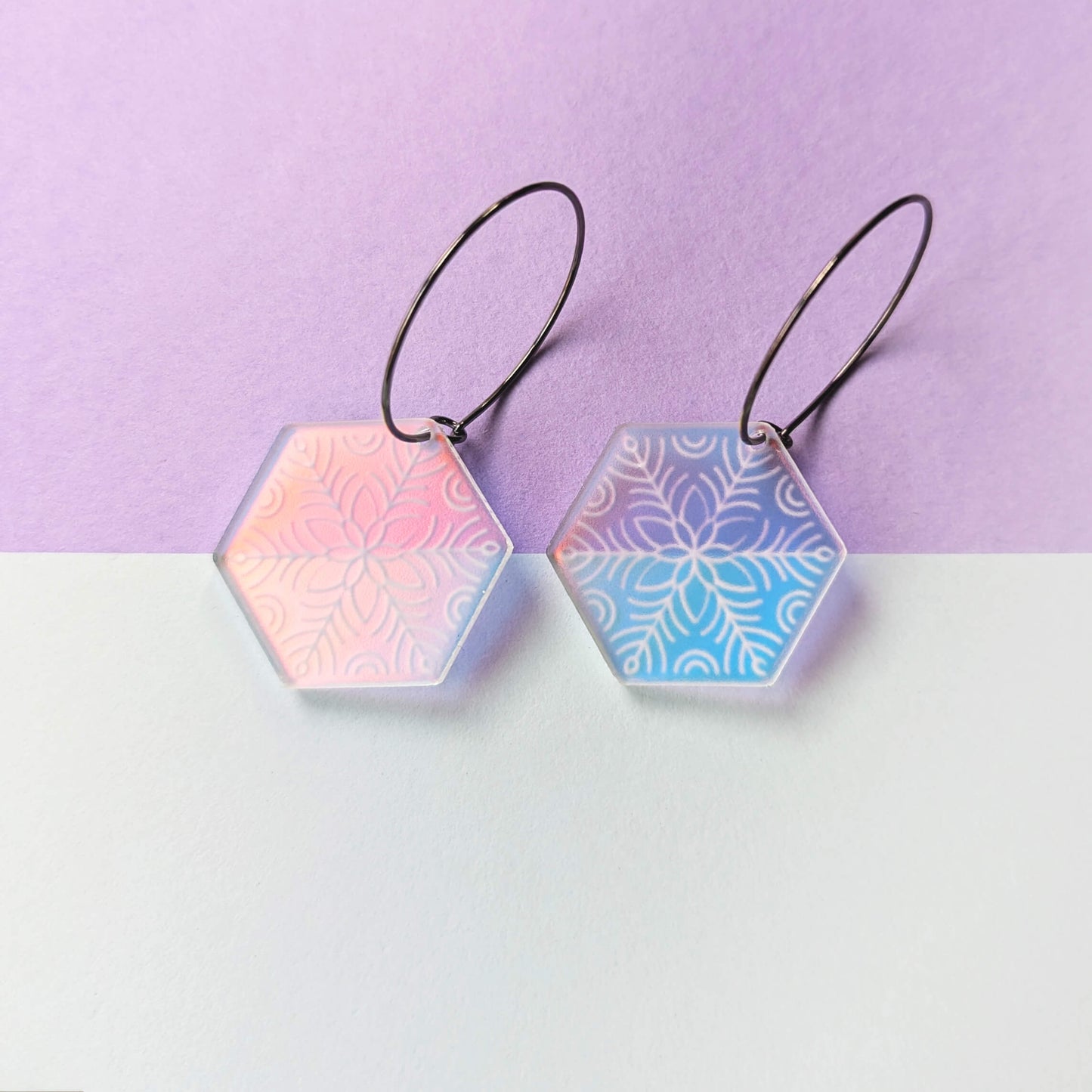 Icy Snowflake Hexagons