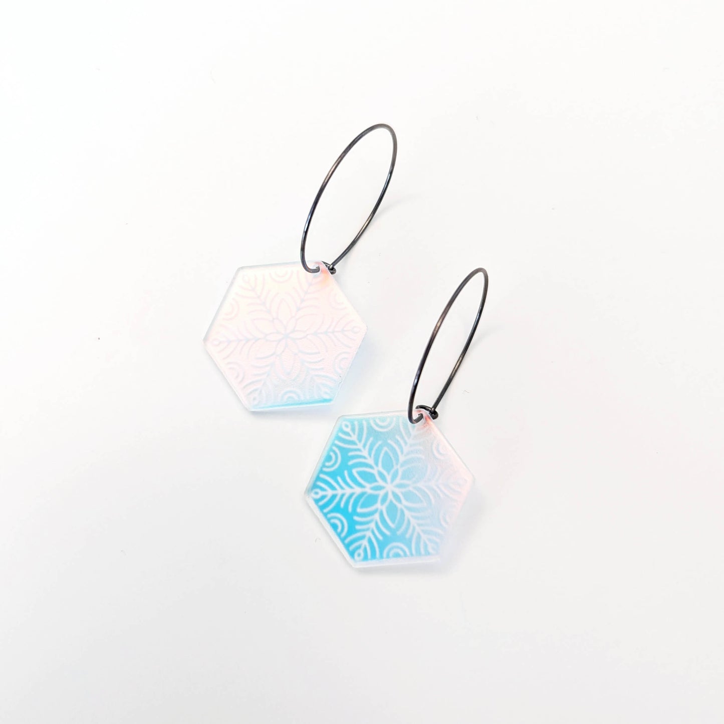 Icy Snowflake Hexagons