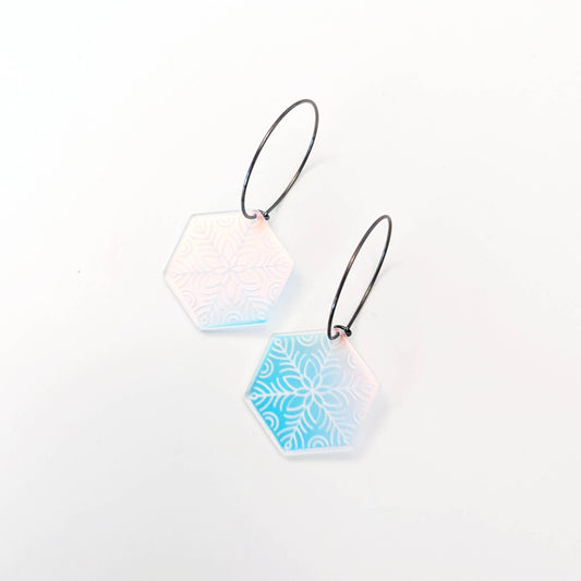 Icy Snowflake Hexagons