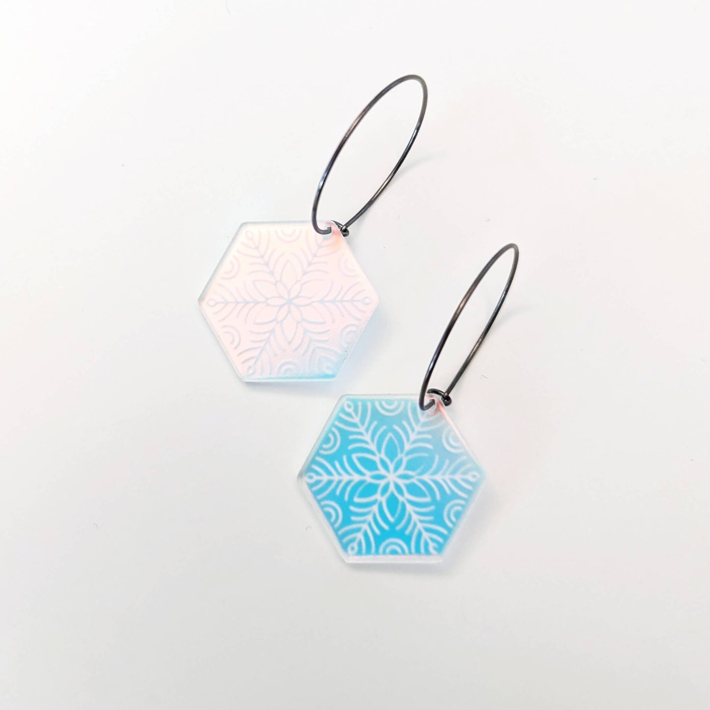 Icy Snowflake Hexagons