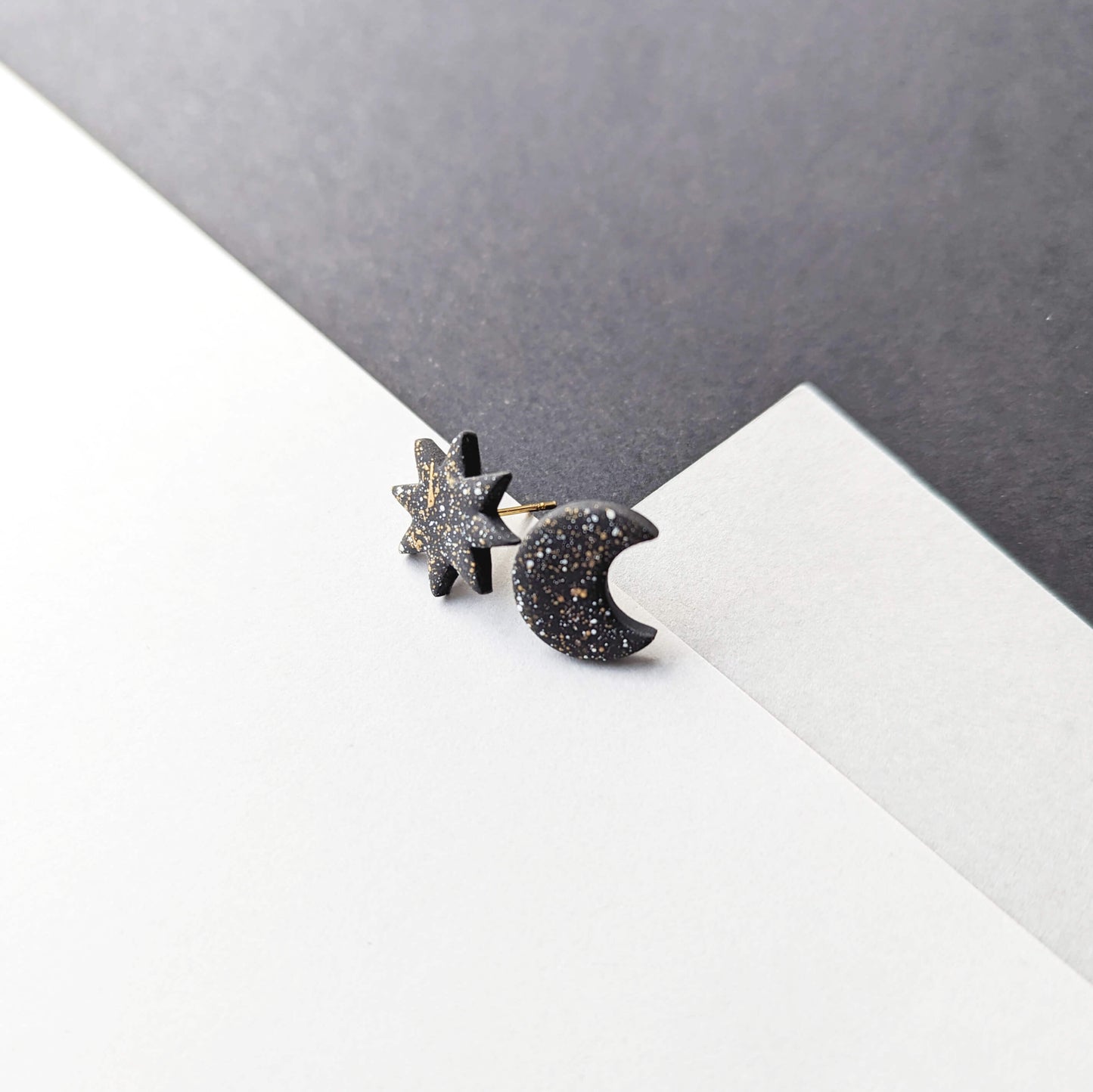 Moon and Star Studs