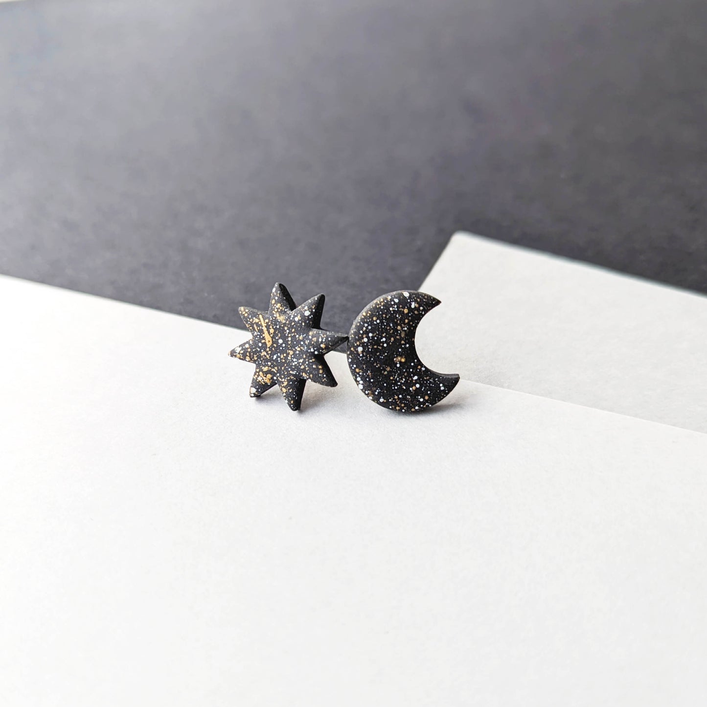 Moon and Star Studs