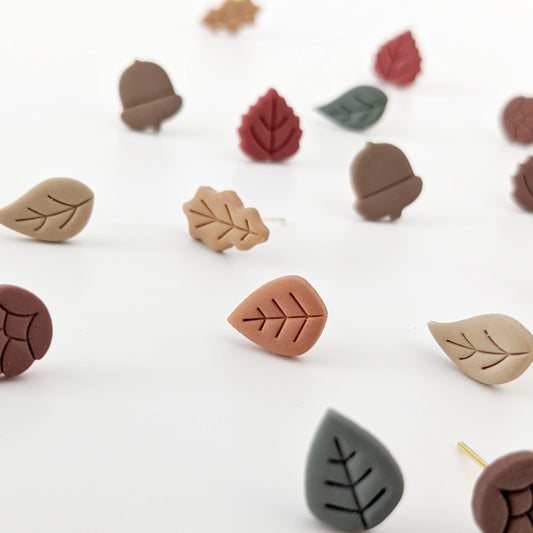 Mini Autumn Leaf Studs