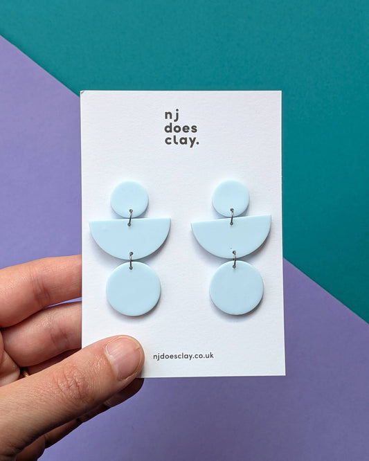 Seconds - Light Blue Geo Dangles