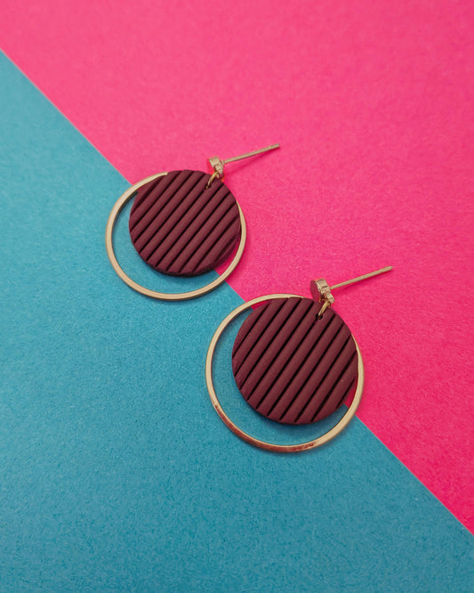 Black Cherry Stripe Dangles