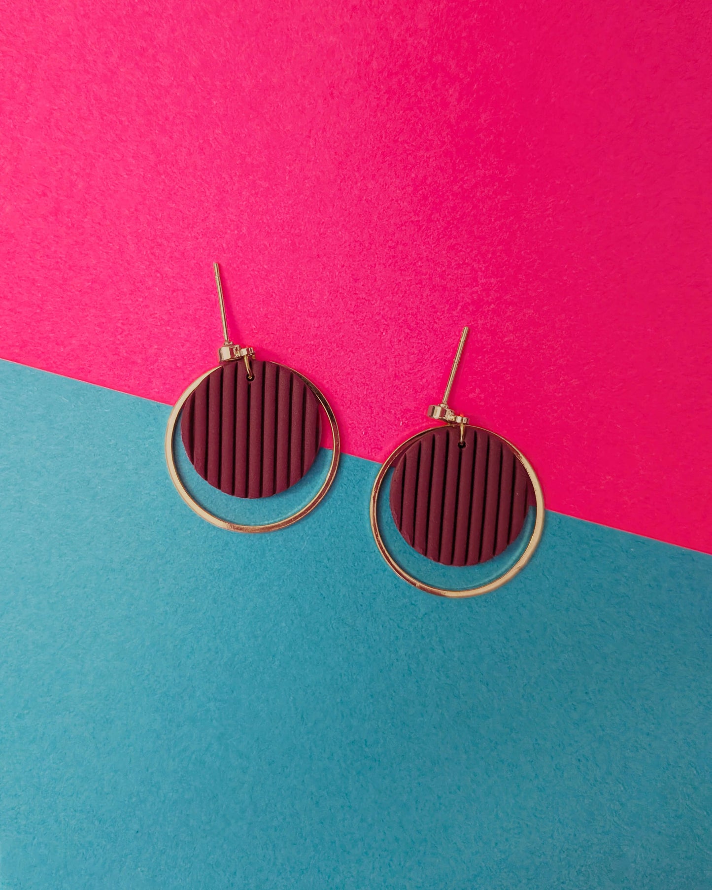 Black Cherry Stripe Dangles