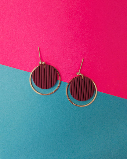 Black Cherry Stripe Dangles