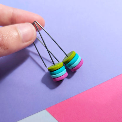 Easy Bead-sy Sterling Silver + Bead Stack Earrings - Unique Pairs