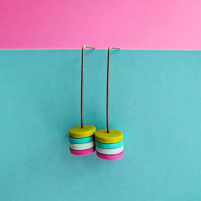 Easy Bead-sy Sterling Silver + Bead Stack Earrings - Unique Pairs