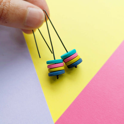 Easy Bead-sy Sterling Silver + Bead Stack Earrings - Unique Pairs