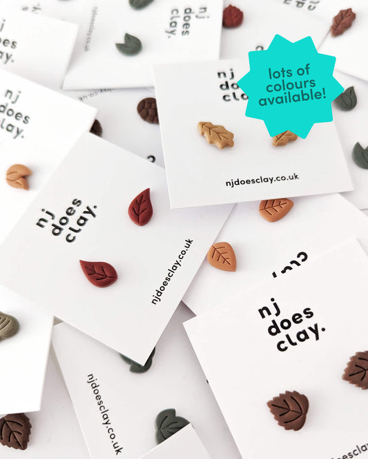 Mini Autumn Leaf Studs