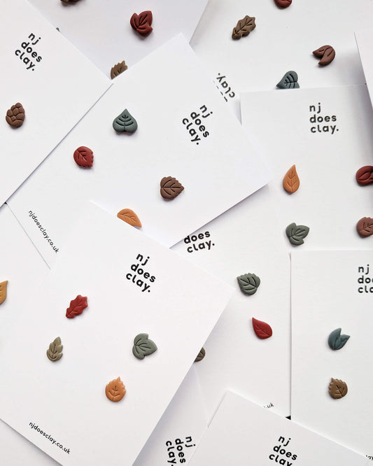 4 Pack of Autumn Leaf Studs - Random Picks