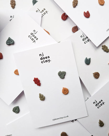 4 Pack of Autumn Leaf Studs - Random Picks