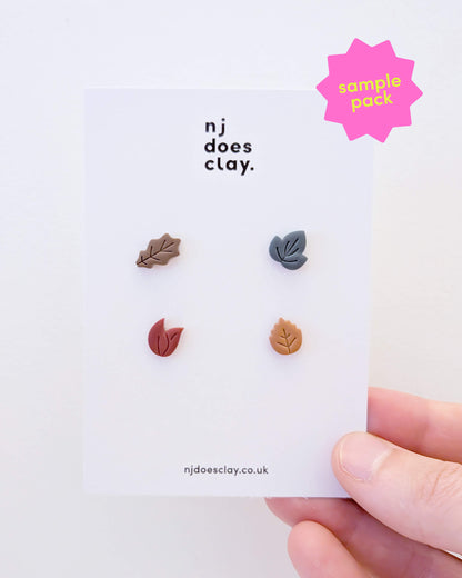 4 Pack of Autumn Leaf Studs - Random Picks