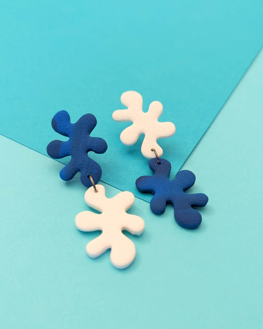 Matisse Duo Dangles - Blue White
