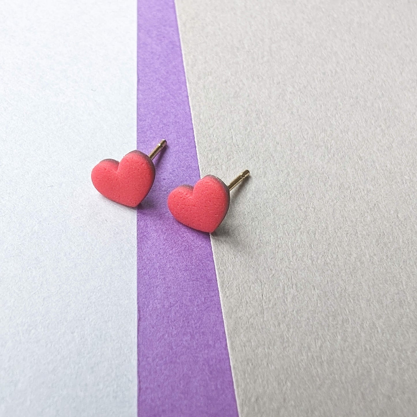 Micro Heart Studs - All Colours