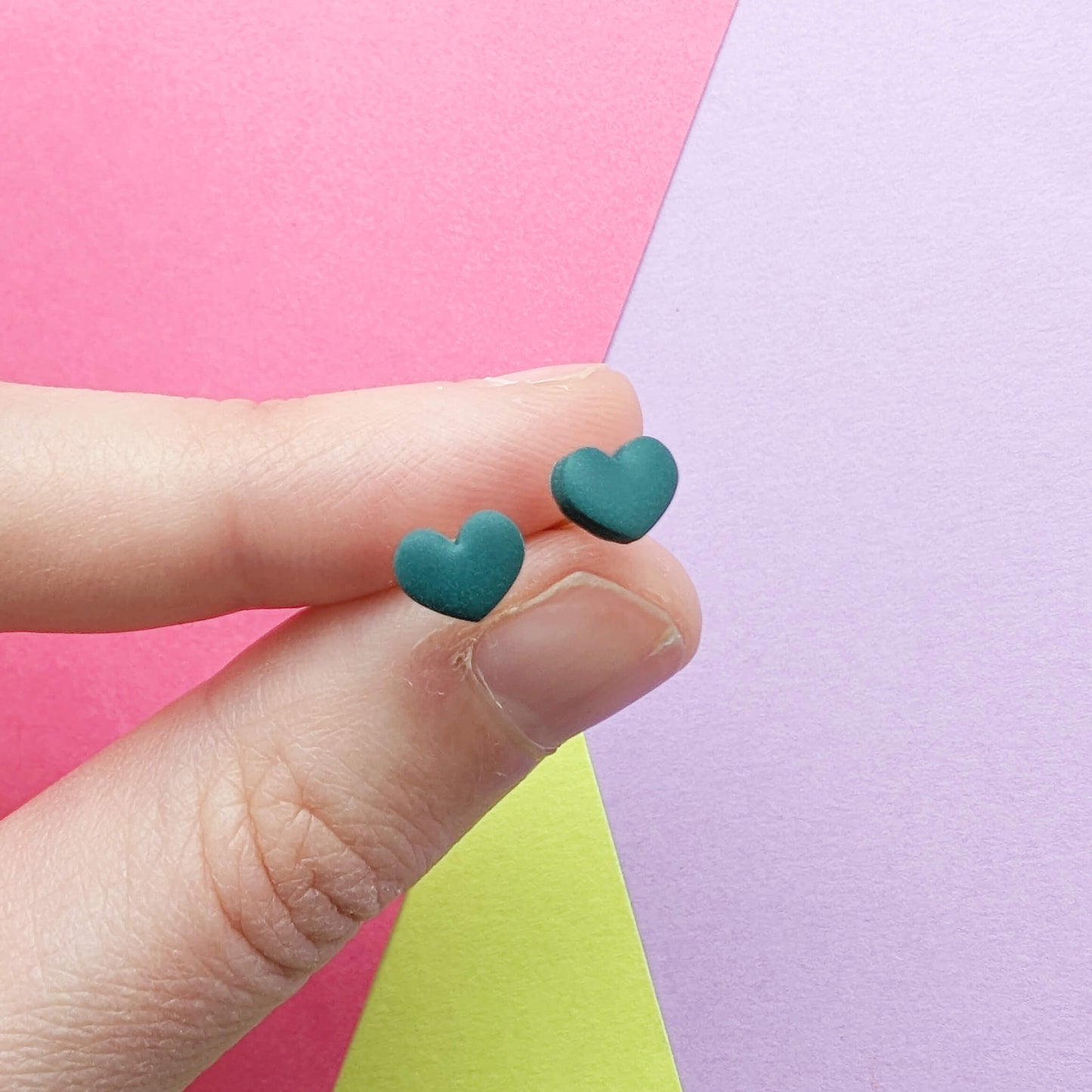 Micro Heart Studs - All Colours