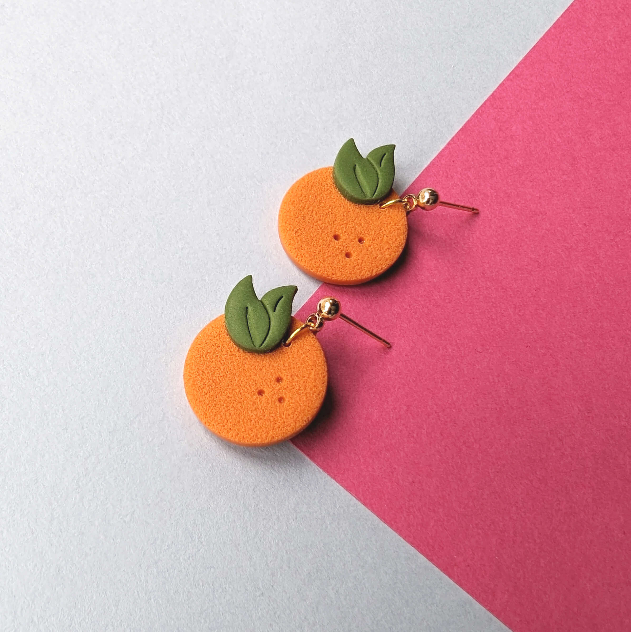 Polymer clay online fruit earrings