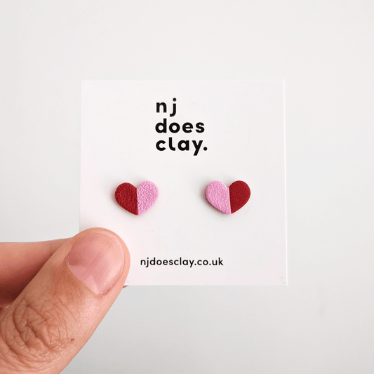 Split Heart Studs